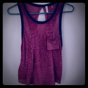 FREE PEOPLE MOVEMENT DISTRESSED RACER BACK TANK!!